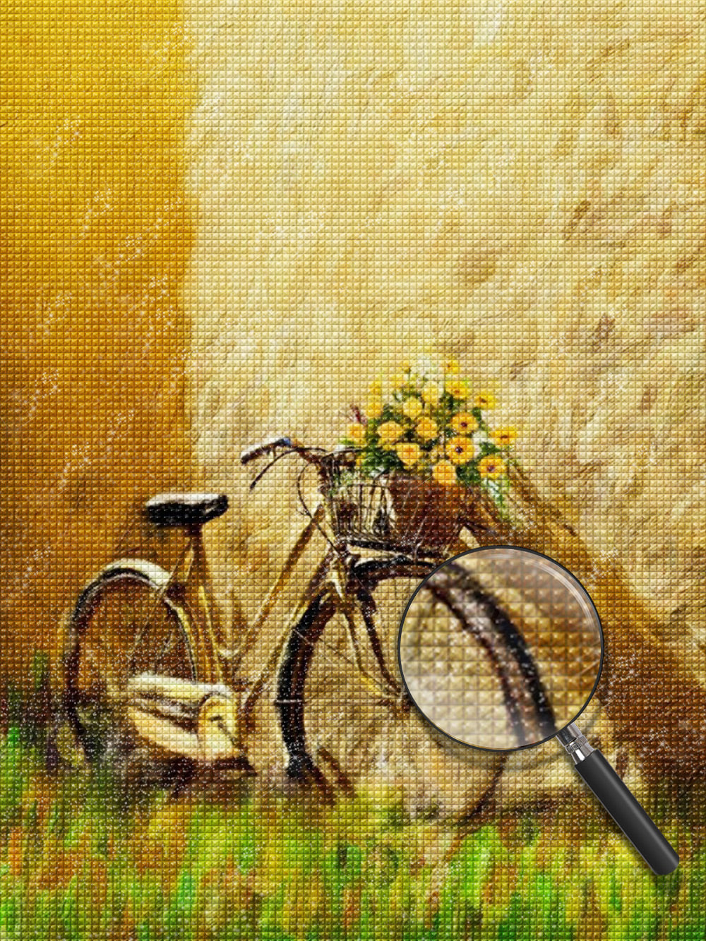 Vélo dans le coin Peinture au diamant