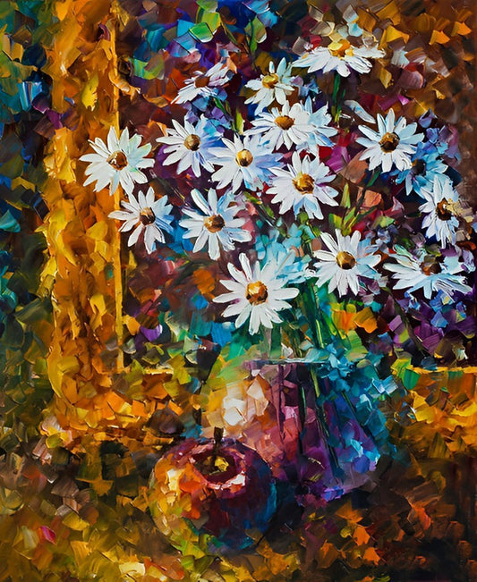 White Daisy and Apple Diamond Painting