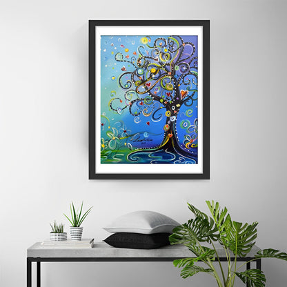 Peinture abstraite de diamant d’arbre