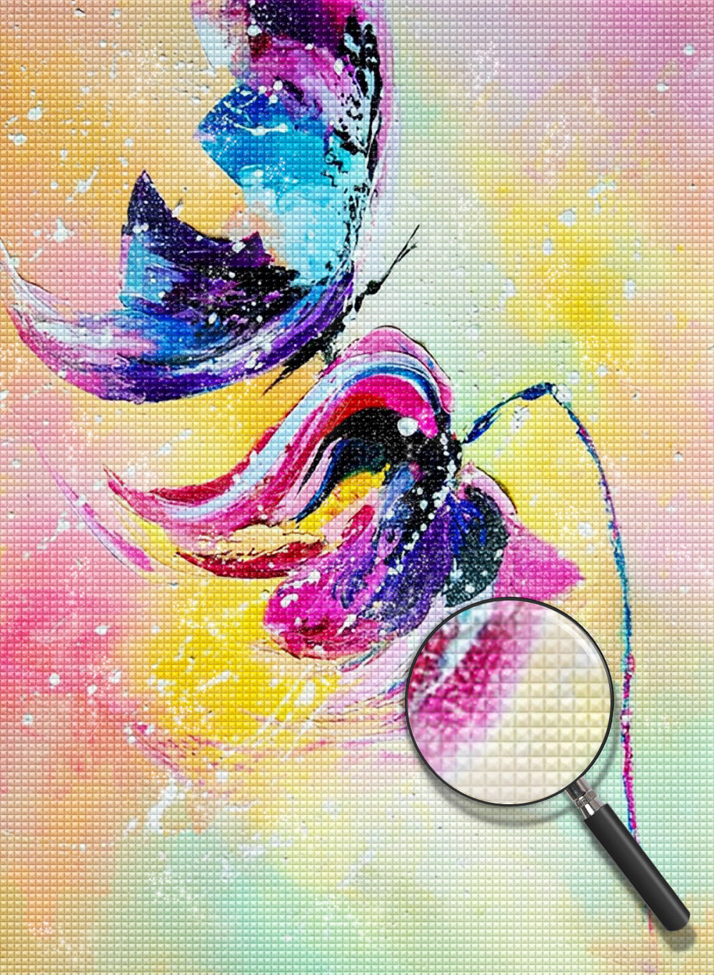 Peinture de diamant de fleur de papillon