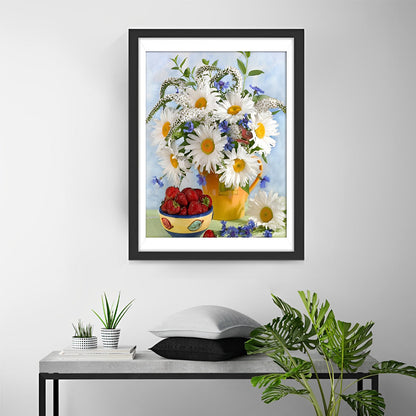 Daisies and Strawberries Diamond Painting