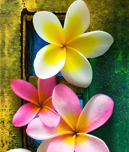 Blumen Plumeria Diamond Painting