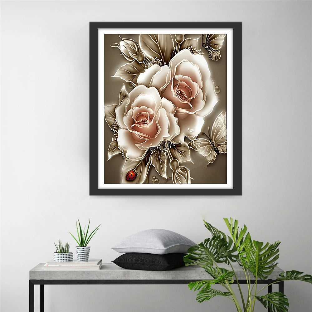 Golden Roses Diamond Painting