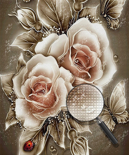 Golden Roses Diamond Painting