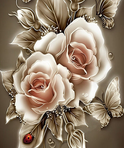 Golden Roses Diamond Painting