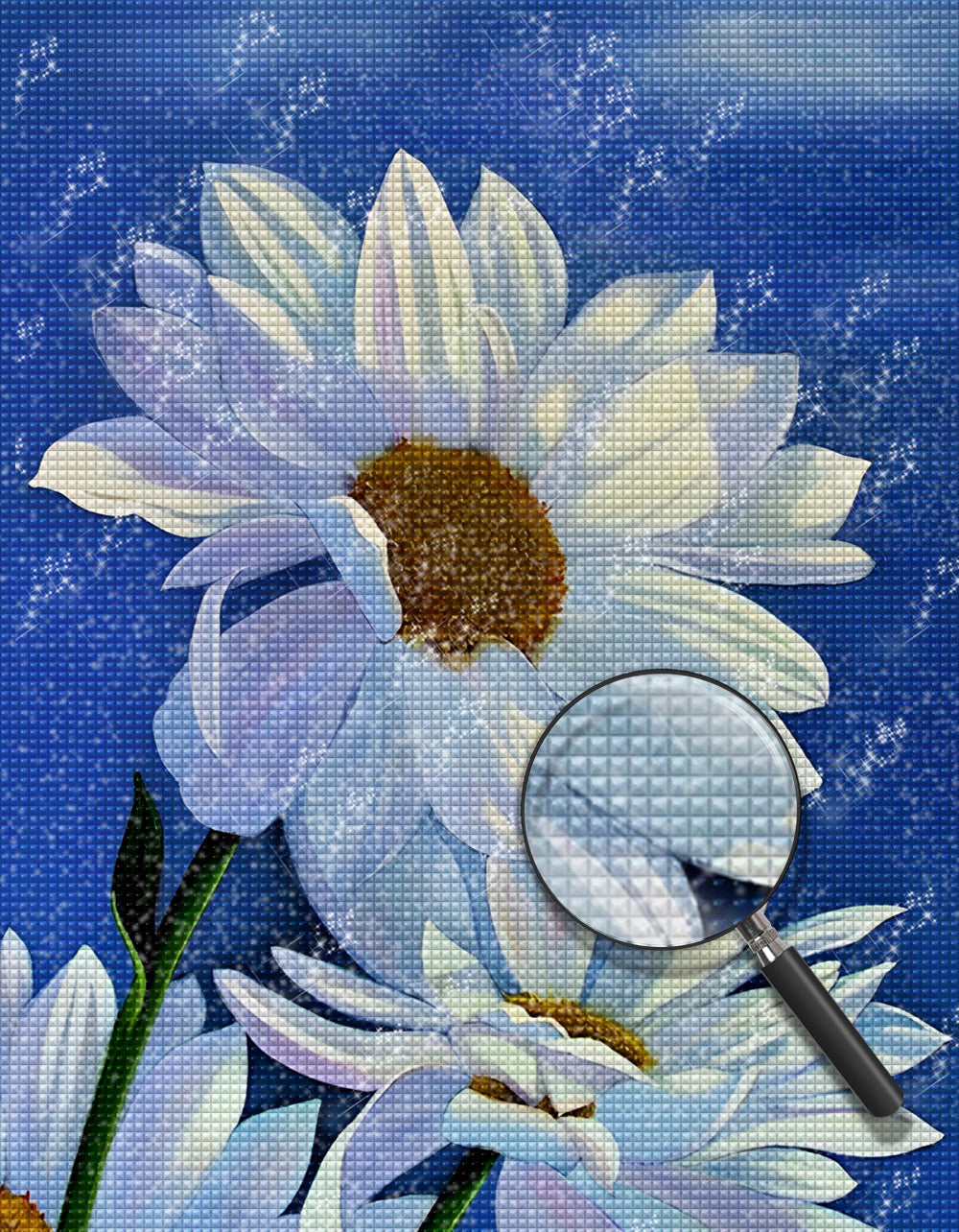 White Daisies Diamond Painting