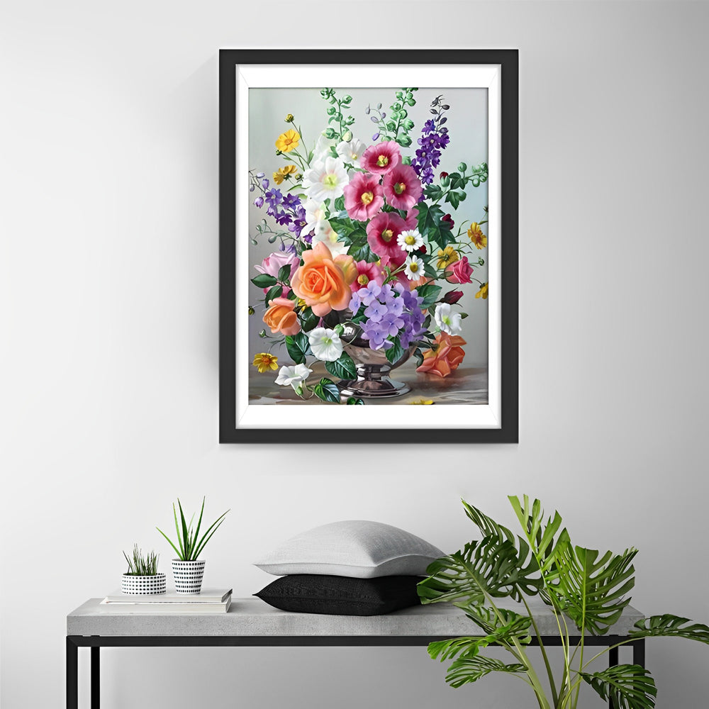 Peinture diamant fleurs colorées