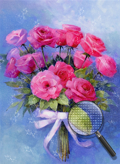 Ein Strau? rosa Rosen Diamond Painting