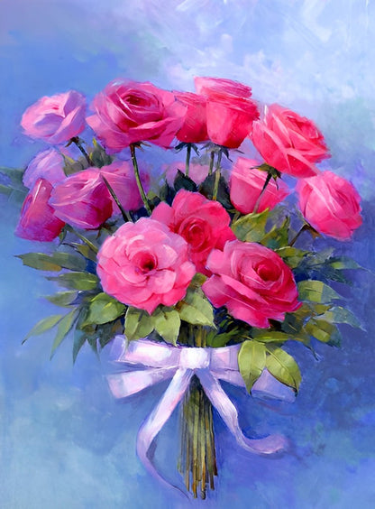 Ein Strau? rosa Rosen Diamond Painting