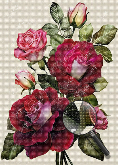 Roses and Buds Diamond Painting