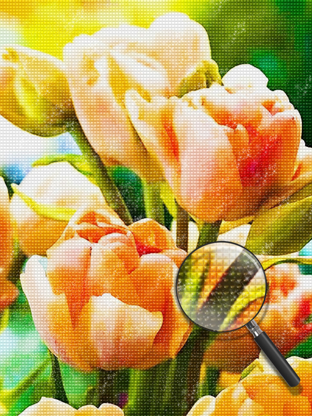 Orange Tulips Diamond Painting