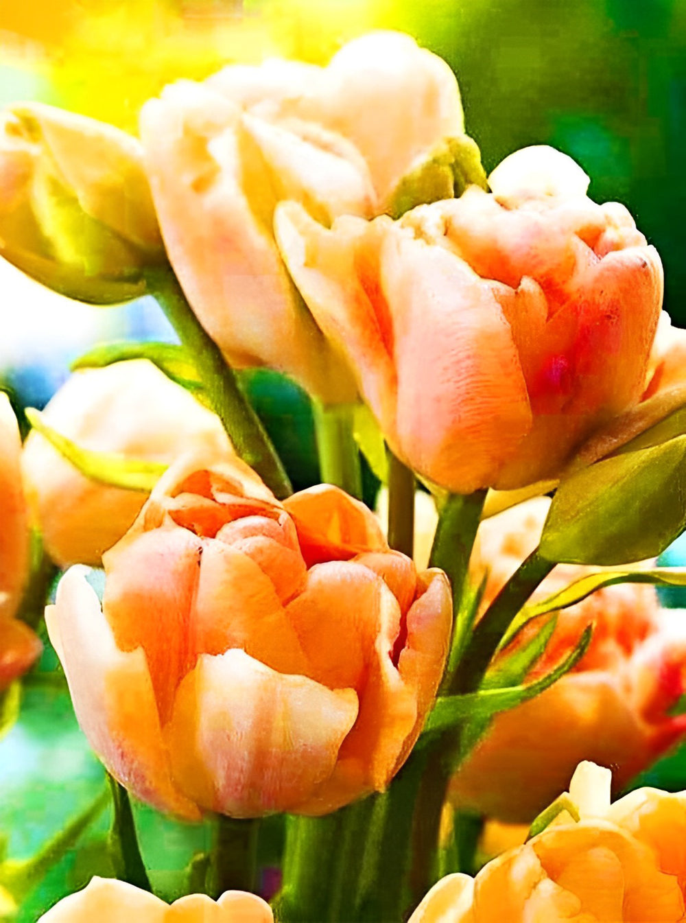 Orange Tulips Diamond Painting