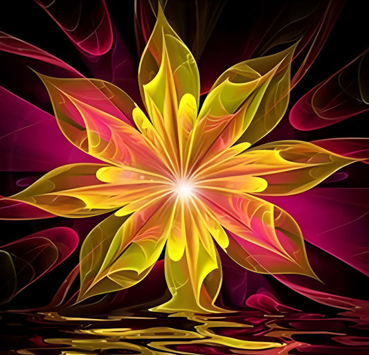 Gelbes Mandala Diamond Painting
