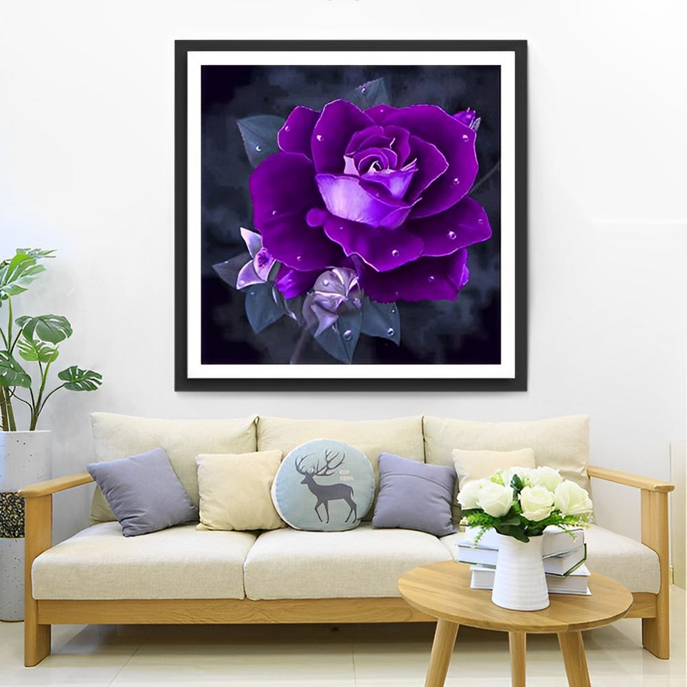 Peinture diamant rose violette