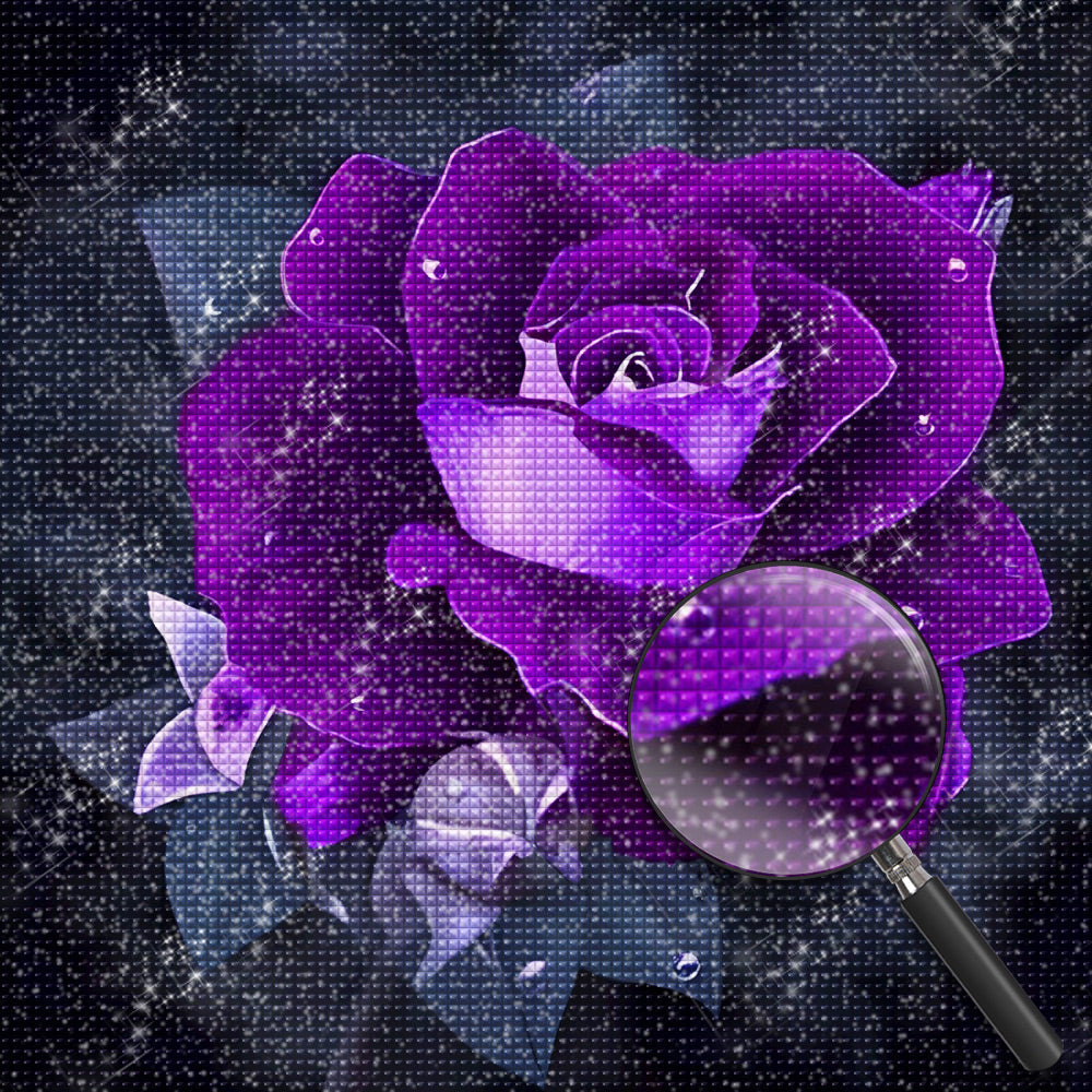 Peinture diamant rose violette