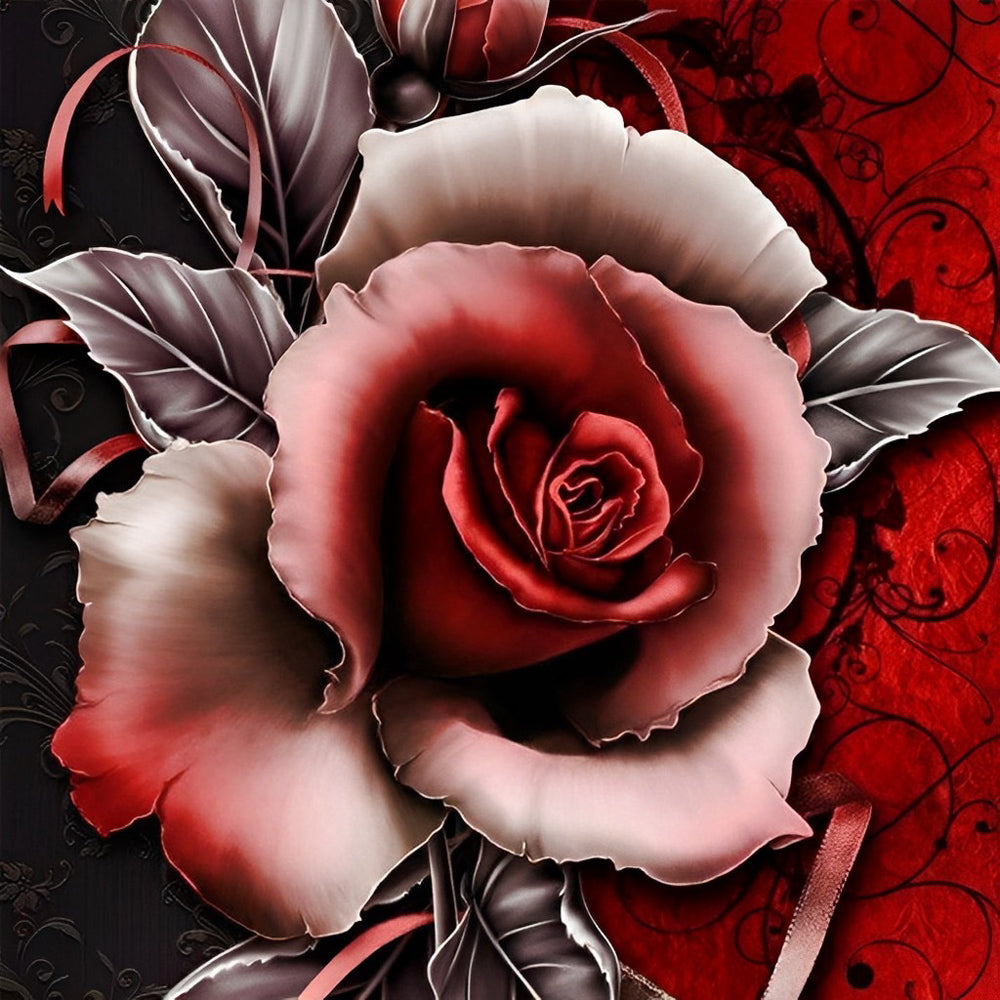 Peinture diamant rose noire et rouge