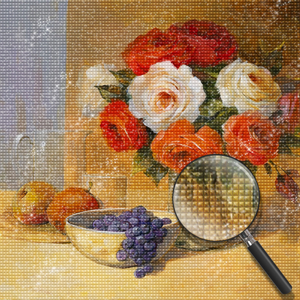 Roses and Fruit Diamond Painting