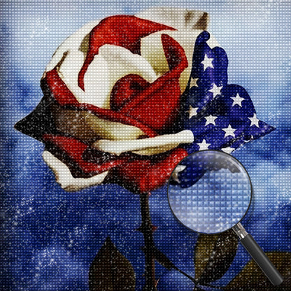 Flag-Rose Diamond Painting