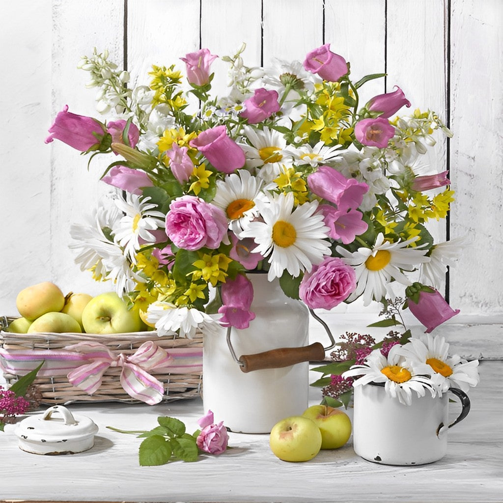 Bouquet? et peinture diamant fruits