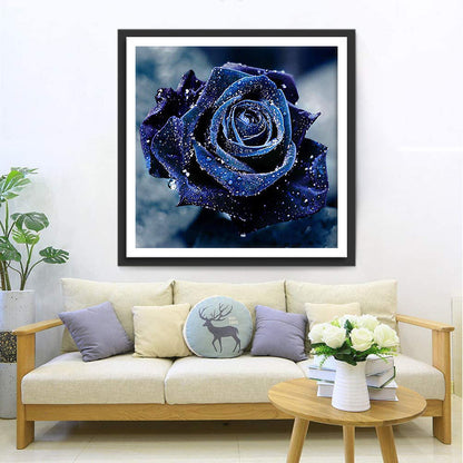 Dark Blue Rose Diamond Painting