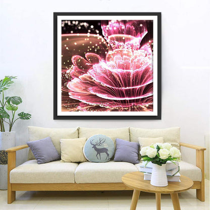 Rosa Lotus aus Partikel Diamond Painting