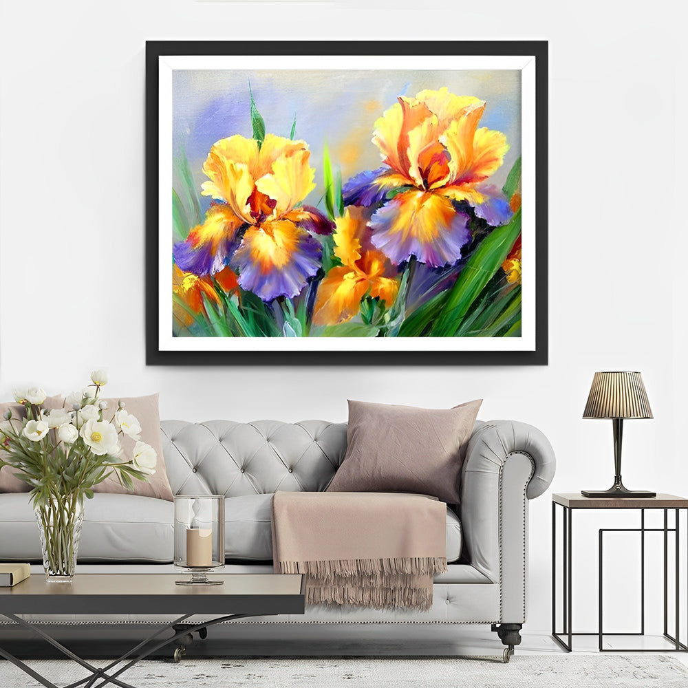 Yellow Iris Diamond Painting