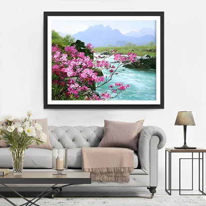 Flowers by the River Diamond Painting