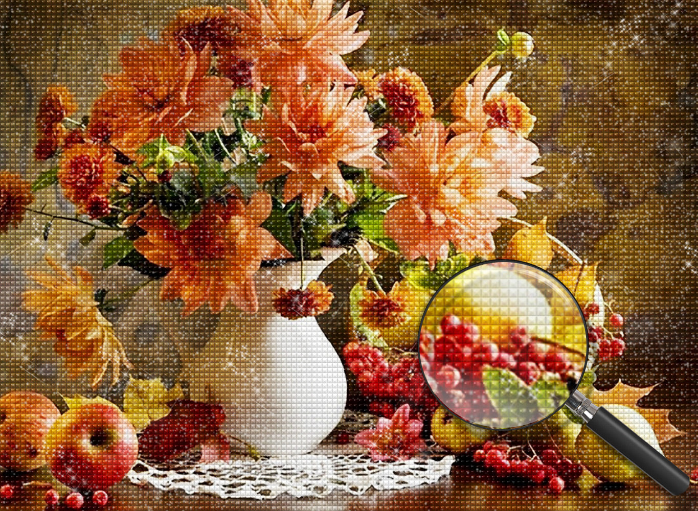 Un bouquet d'oranges ? Peinture au diamant en automne