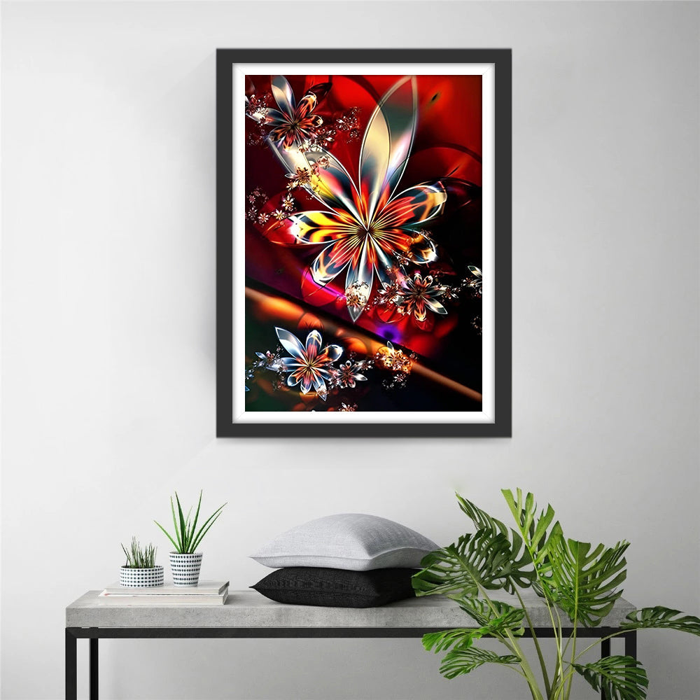 Gold colored butterfly jewelry diamond painting