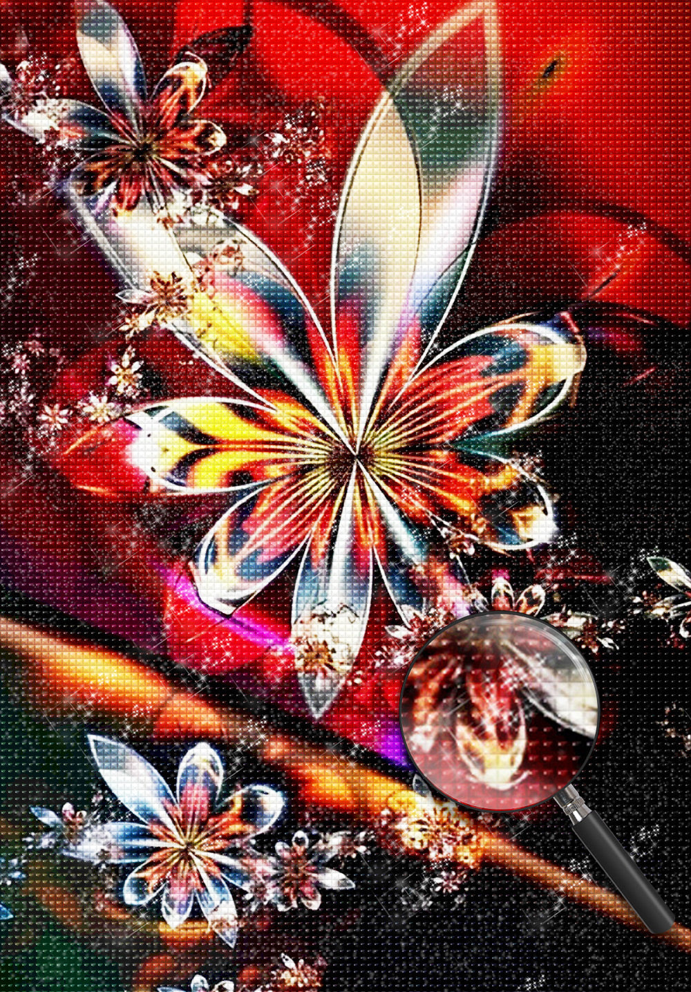 Gold colored butterfly jewelry diamond painting