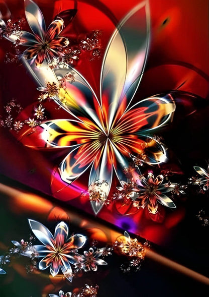 Gold colored butterfly jewelry diamond painting