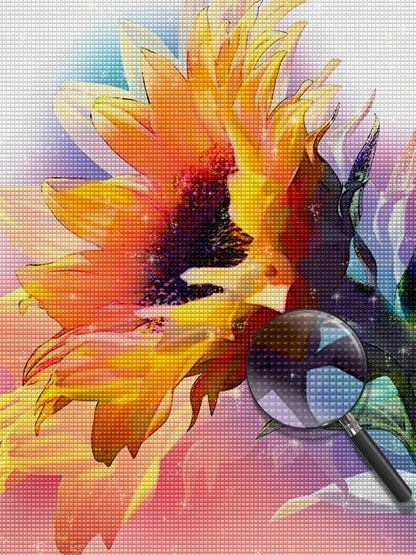 Sonnenblume Wassermalfarben Diamond Painting