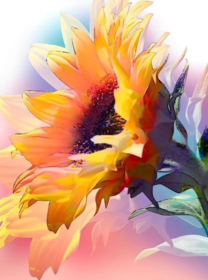 Sonnenblume Wassermalfarben Diamond Painting