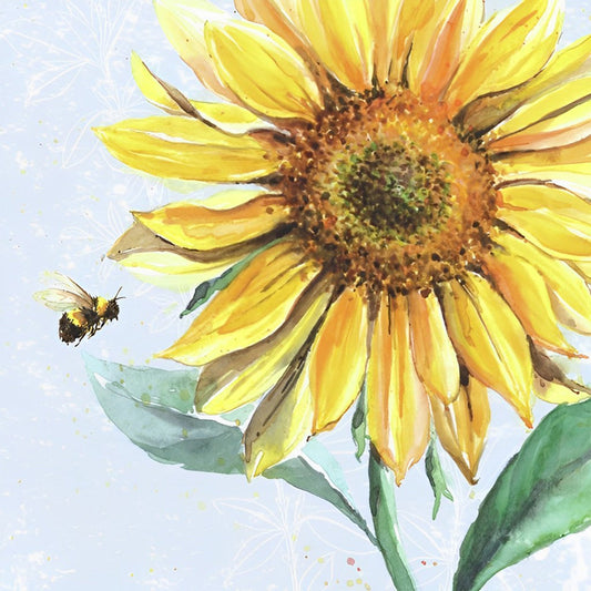 Sunflower and Bee Diamond Painting