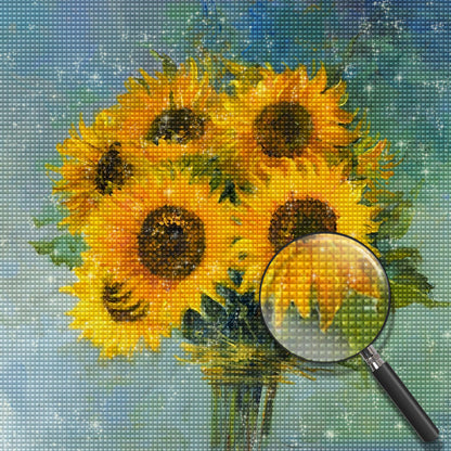 Ein Strau? Sonnenblumen Diamond Painting