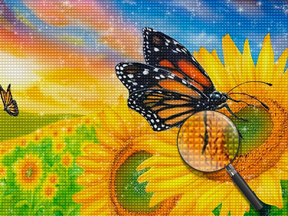 Sunflowers and Butterflies Diamond Painting