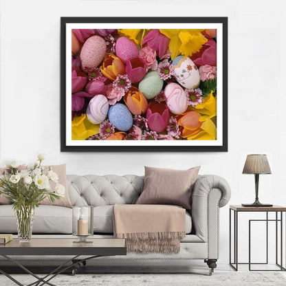 Easter Eggs and Tulips Diamond Painting