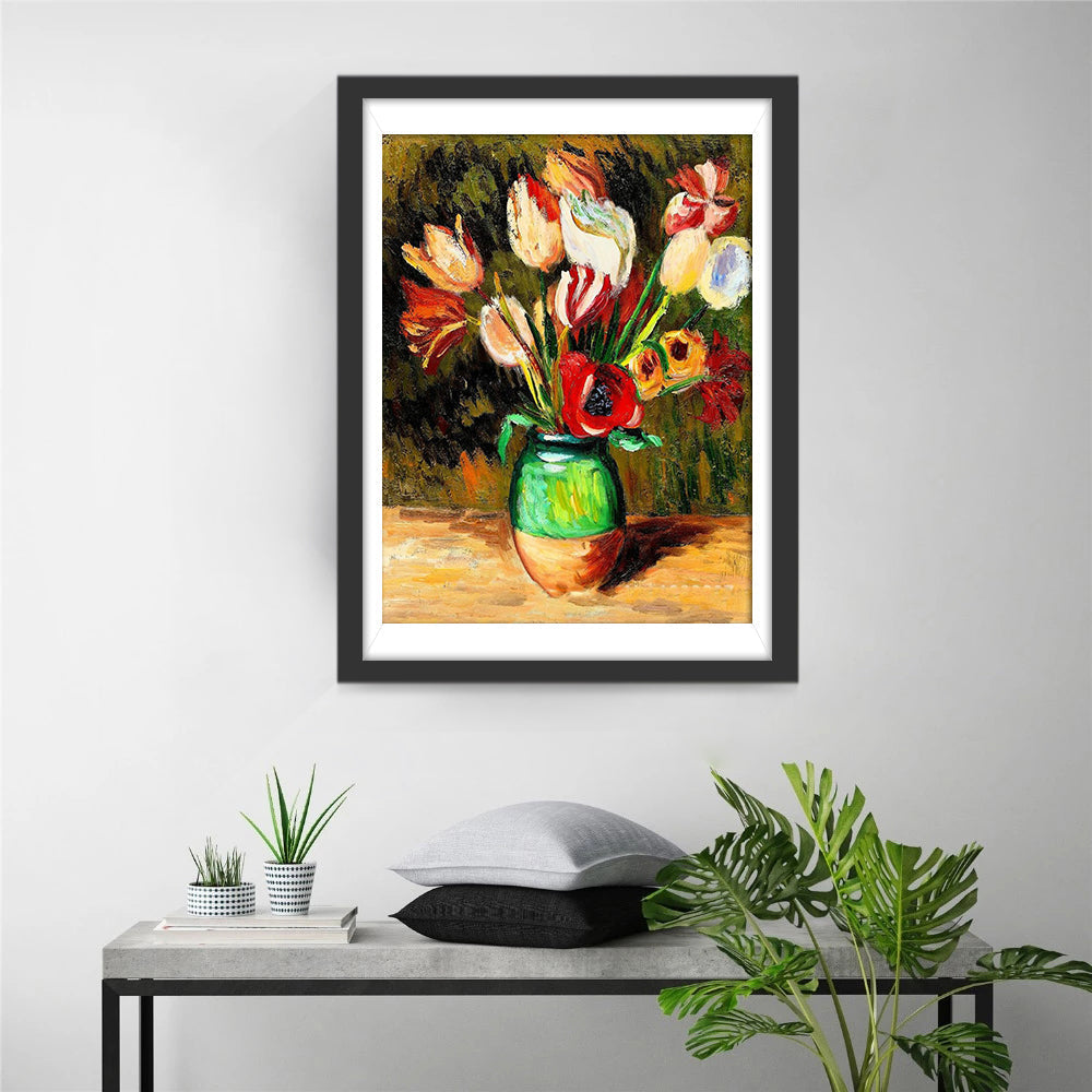 Abstract Tulips in Vase Diamond Painting