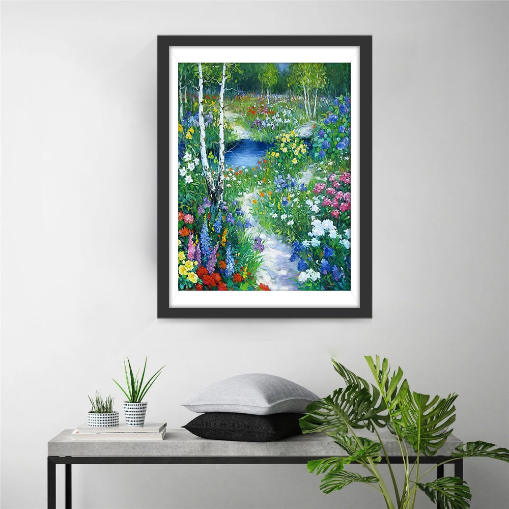 Blumen im Wald Diamond Painting