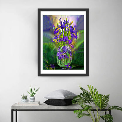 Lila Blumen Diamond Painting