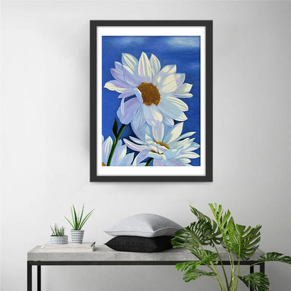 White Daisies Diamond Painting