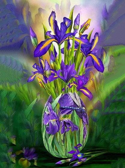 Purple Flowers Diamond Painting