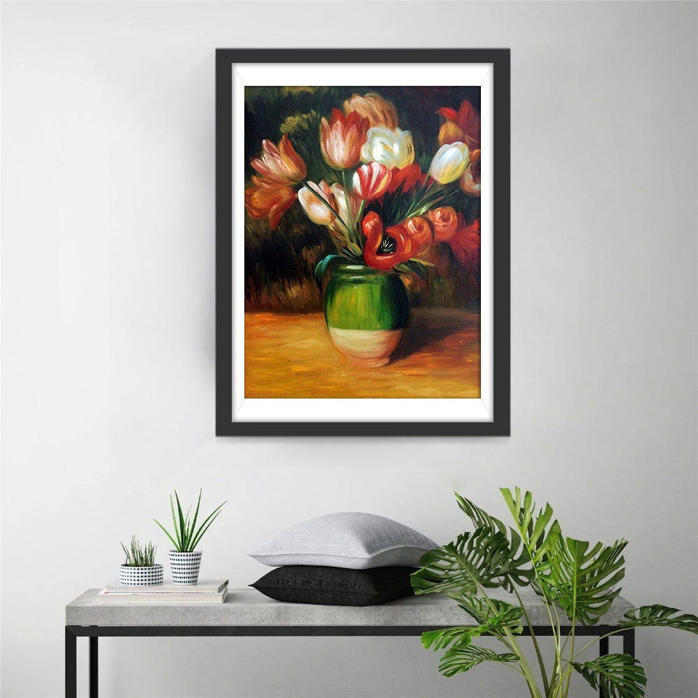 Tulpen in der gr¨¹nen Vase Diamond Painting