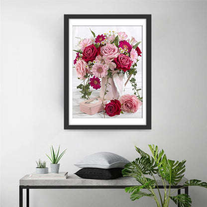 Rosen und Chrysantheme Diamond Painting