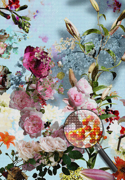 Sch?ne Blumen auf dem Ast Diamond Painting