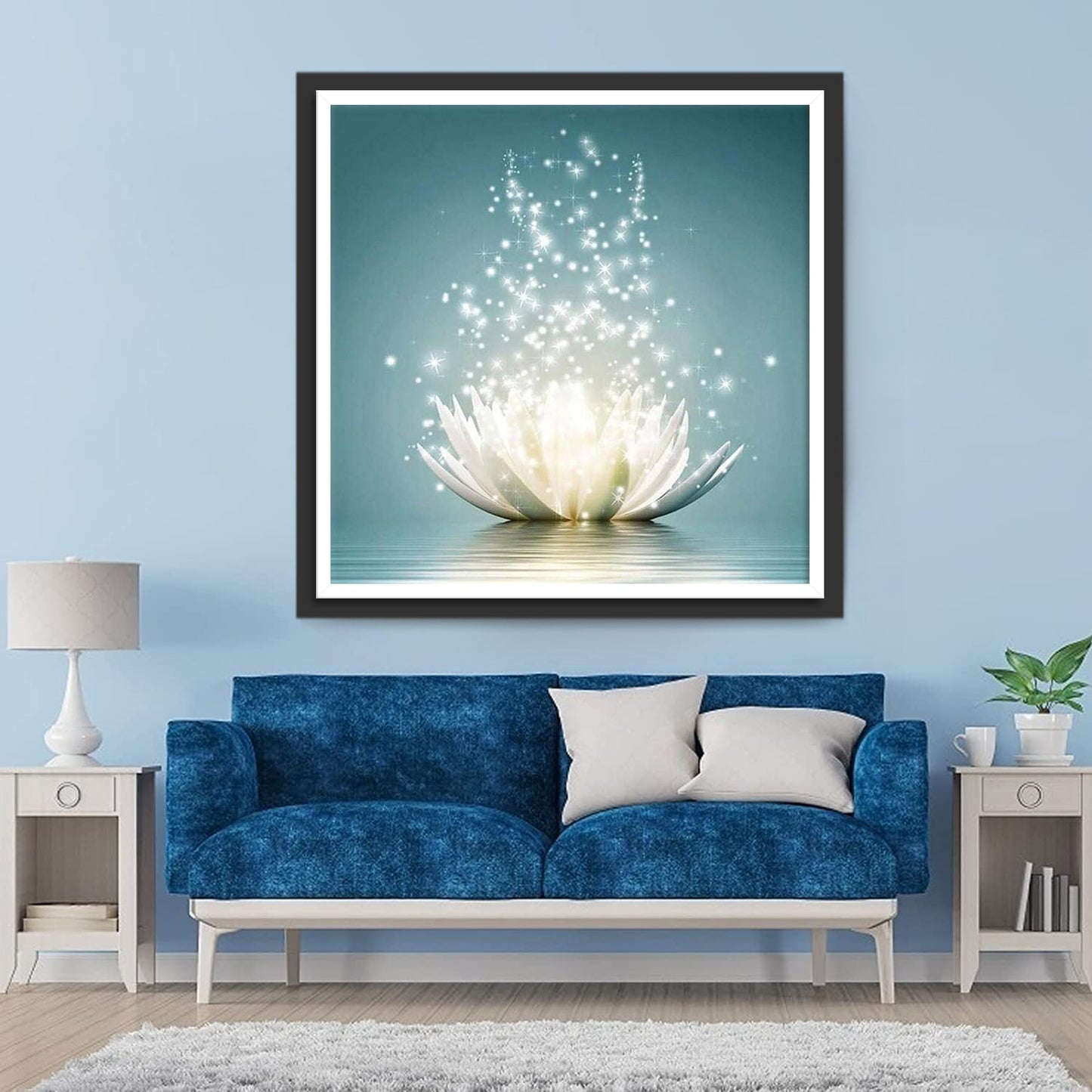 Shiny White Lily Diamond Painting