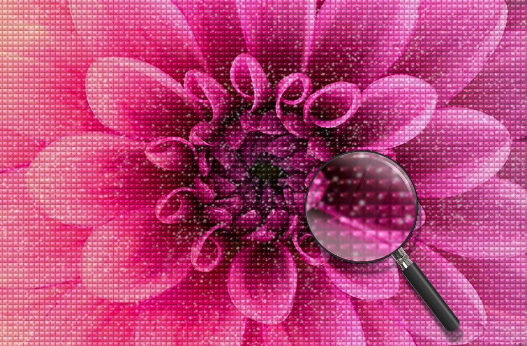 Pink Dahlia Diamond Painting