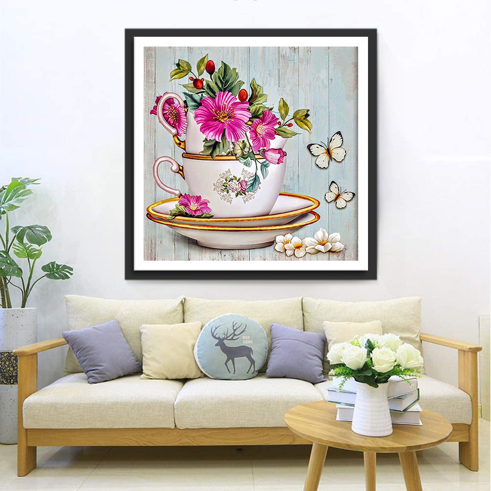 Flowers in the Cup Diamond Painting