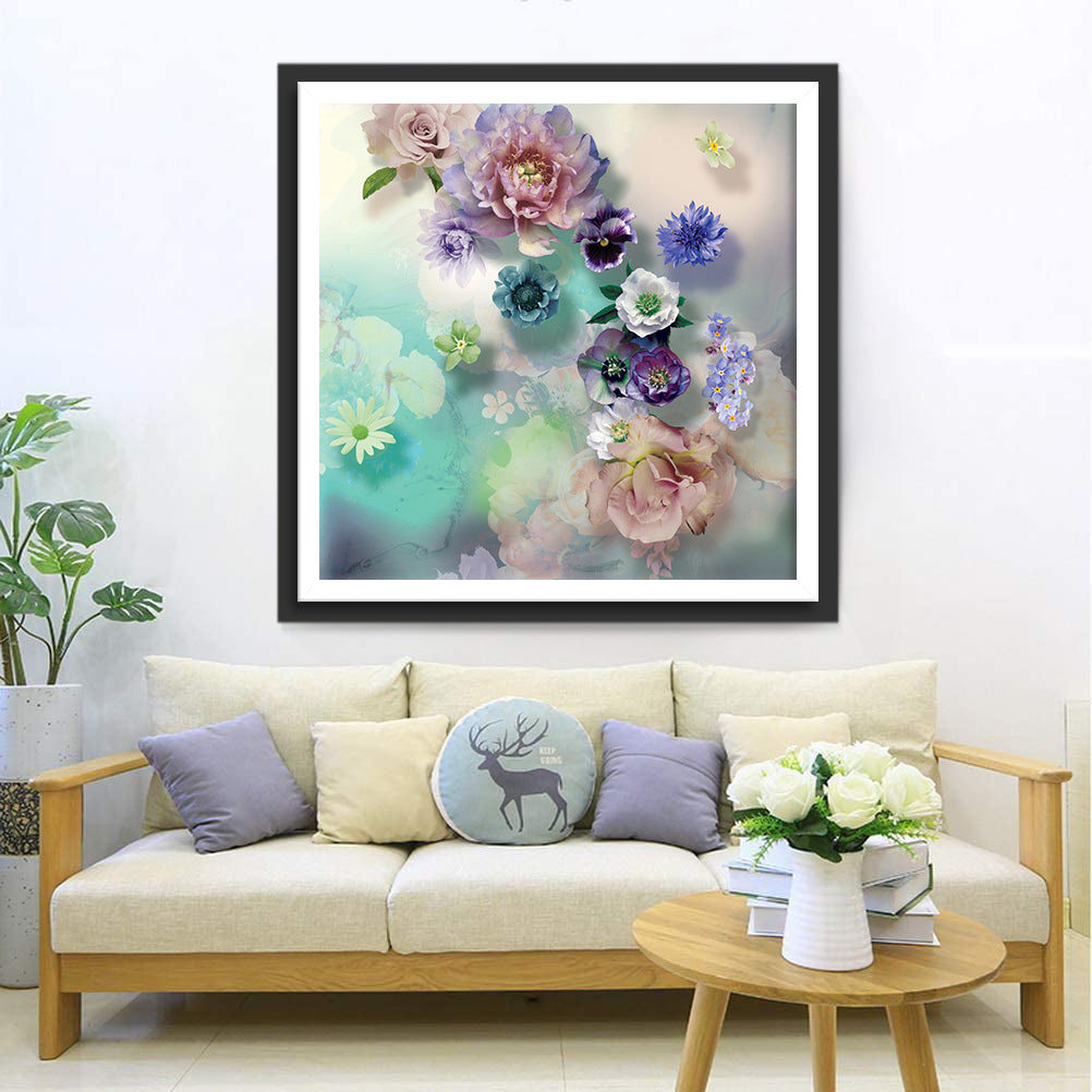 Bunte sch?ne Blumen Diamond Painting