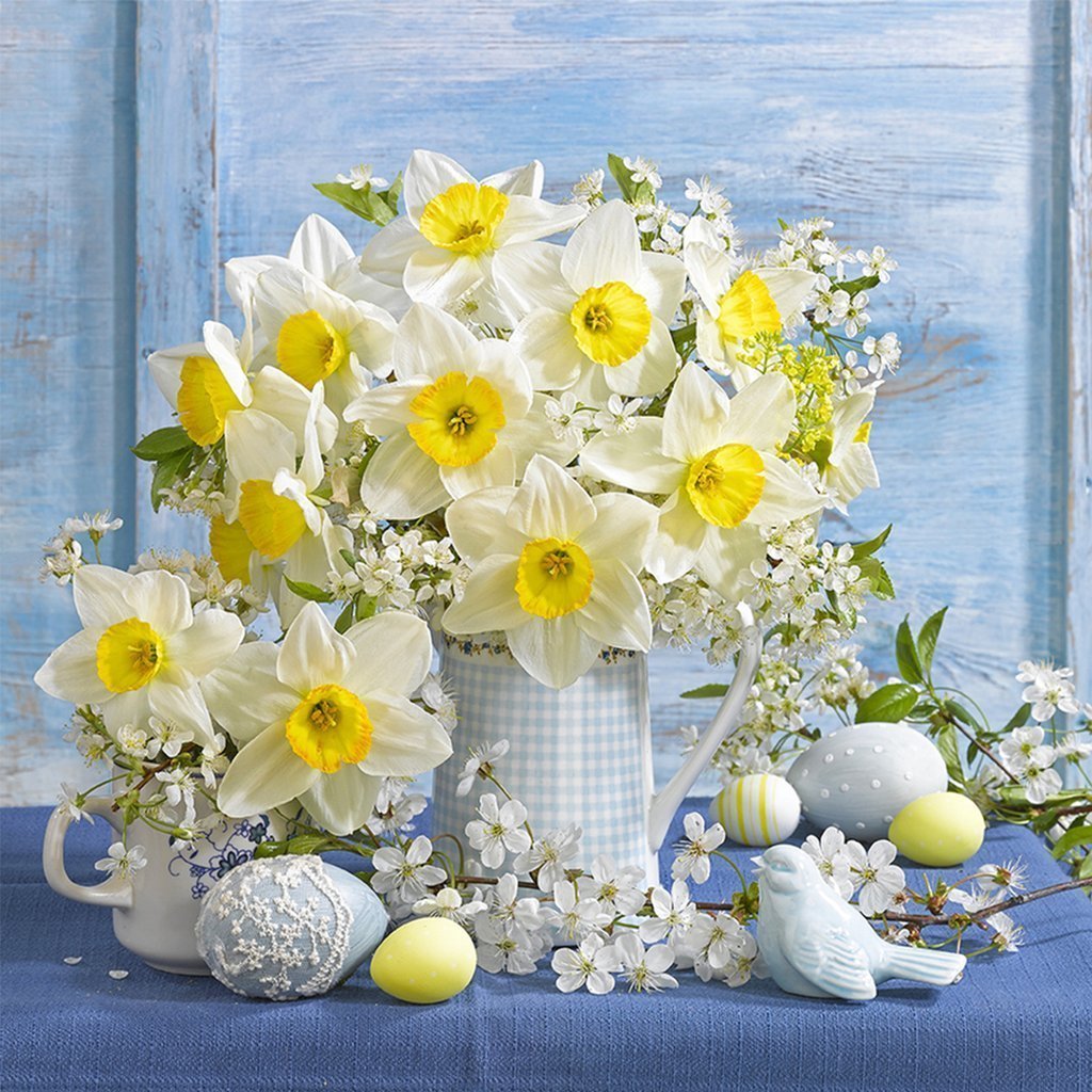 Daffodils and Easter Eggs Diamond Painting